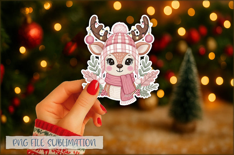 Cute Preppy Christmas Sticker PNG Sublimation Shetara Begum 