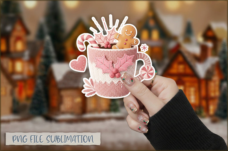 Cute Preppy Christmas Sticker PNG Sublimation Shetara Begum 