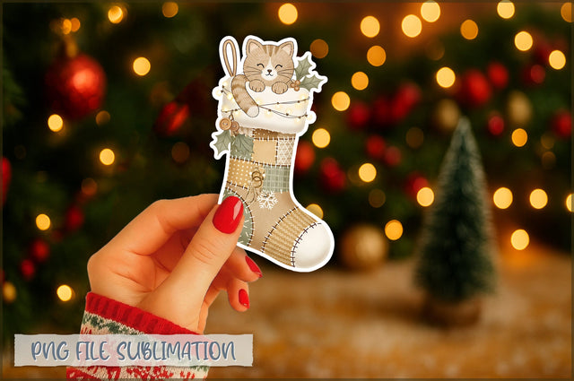 Cute Preppy Christmas Sticker PNG Sublimation Shetara Begum 