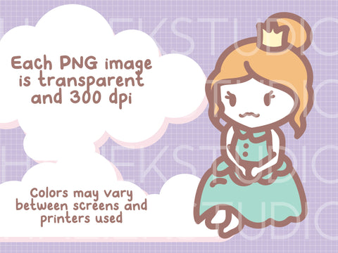Cute Princesses Color SVG PNG Design Set SVG HalieKStudio 