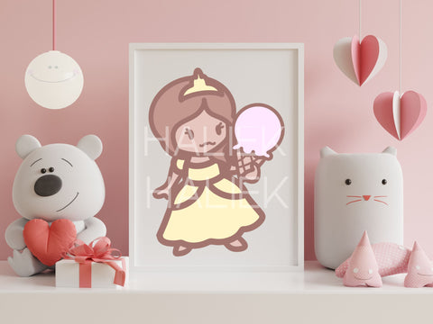 Cute Princesses Color SVG PNG Design Set SVG HalieKStudio 