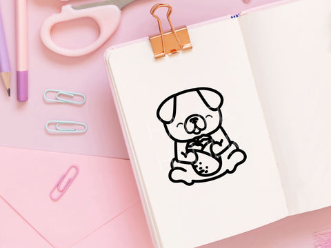 Cute Pug Dogs SVG Design Set SVG HalieKStudio 