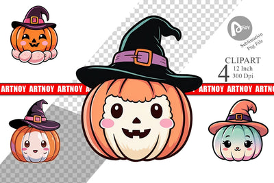 Cute Pumpkin Clipart Sublimation artnoy 