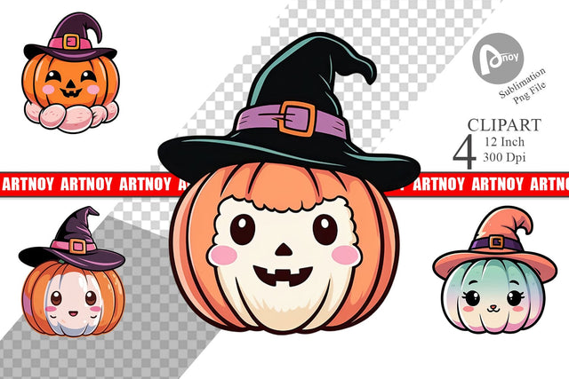 Cute Pumpkin Clipart Sublimation artnoy 