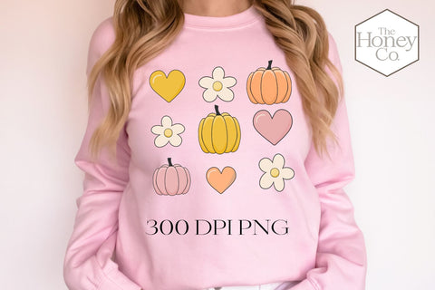 Cute Pumpkin Doodles Pastel Sublimation Print File Sublimation The Honey Company 