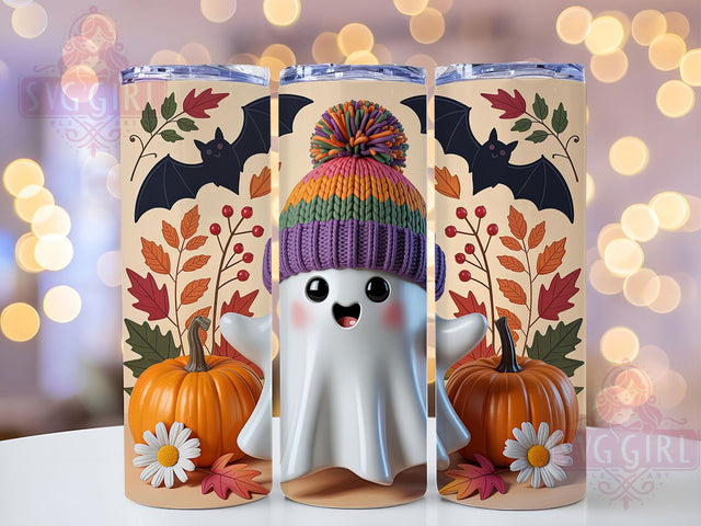 Cute Pumpkin Ghost Halloween Tumbler, Halloween Sublimation PNG, 20oz Spooky Cup Wrap, Cute Ghost & Pumpkin Design, Fall Drinkware Wrap, Trick or Treat Tumbler, Haunted Harvest Wrap Sublimation SvggirlplusArt 