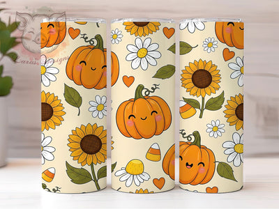 Cute Pumpkin Gingham Plaid Fall Tumbler, Autumn Plaid Cup Wrap, 20Oz Sublimation Design, Rustic Fall Coffee Mug, Farmhouse Autumn Drinkware, Pumpkin Lover Gift, Harvest Season Tumbler Sublimation Lara' s Designs 