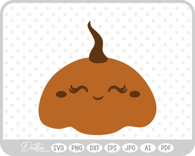 Cute Pumpkin Jack o Lantern SVG DottieDigitals 