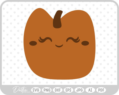 Cute Pumpkin Jack o Lantern SVG DottieDigitals 