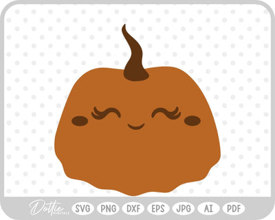 Cute Pumpkin Jack o Lantern SVG DottieDigitals 