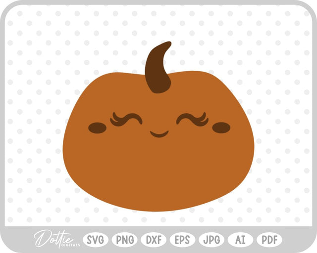 Cute Pumpkin Jack o Lantern SVG DottieDigitals 