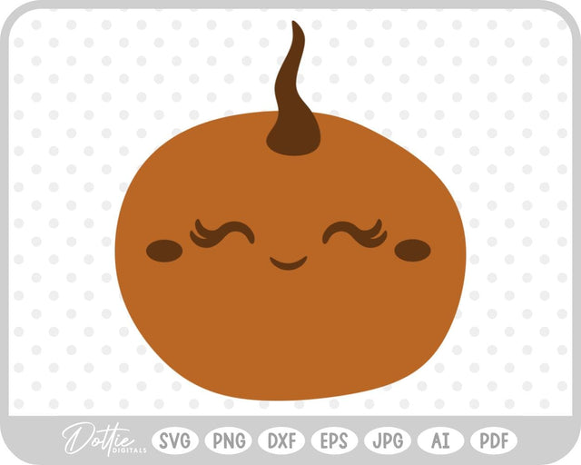 Cute Pumpkin Jack o Lantern SVG DottieDigitals 