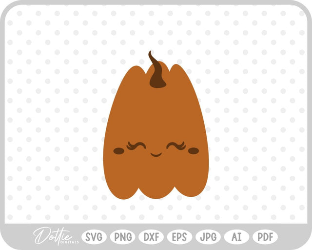 Cute Pumpkin Jack o Lantern SVG DottieDigitals 