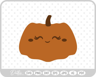 Cute Pumpkin Jack o Lantern SVG DottieDigitals 