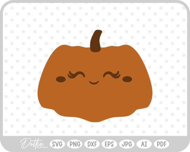 Cute Pumpkin Jack o Lantern SVG DottieDigitals 