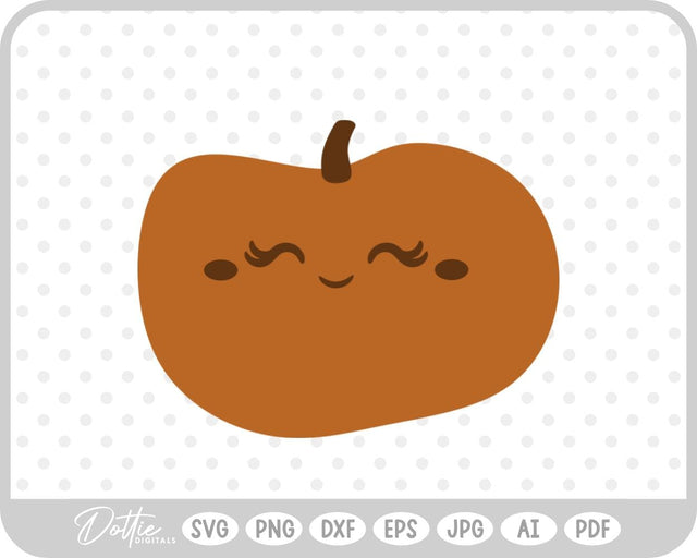 Cute Pumpkin Jack o Lantern SVG DottieDigitals 