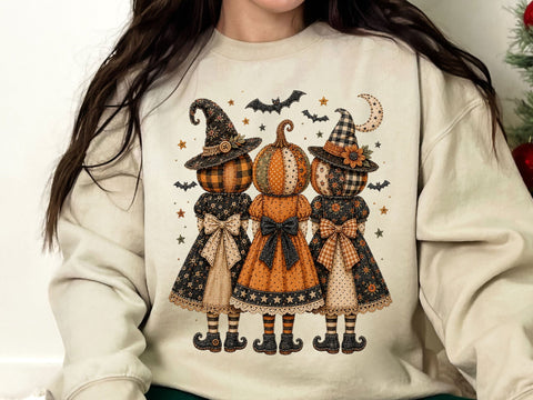 Cute Pumpkin Witch Sisters PNG Clipart SVG artprintfile 