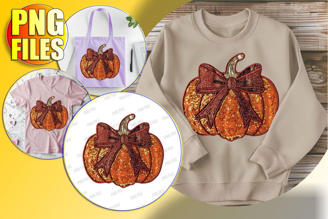 Cute Pumpkin with Bow Fall Design for Sublimation Sublimation afrosvg 