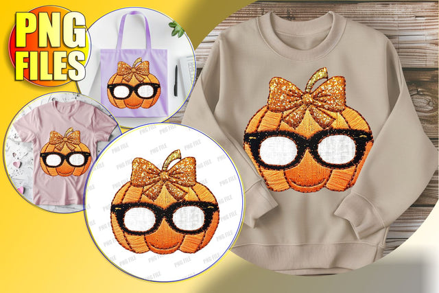 Cute Pumpkin with Bow for Sublimation - Halloween Fall PNG Sublimation afrosvg 