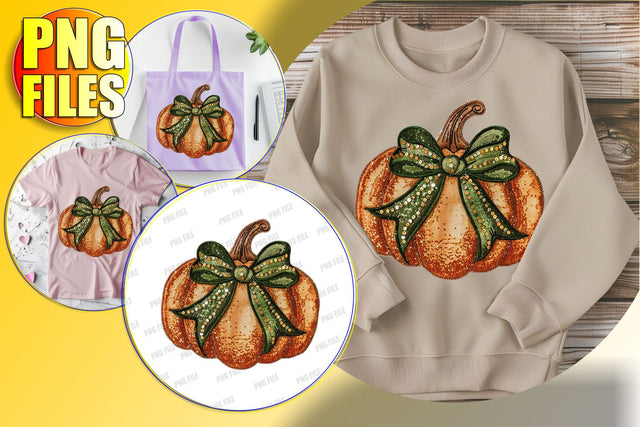 Cute Pumpkin with Bow Halloween Sublimation Design Sublimation afrosvg 