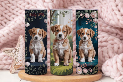 Cute Puppy 20oz Tumbler Wrap Sublimation DesignSVG 