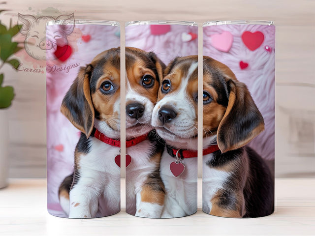 Cute Puppy Lover Tumbler, Puppy Theme, Whimsical Art, Playful Design, Animal Lover, 20Oz Tumbler, Sublimation Wrap Sublimation Lara' s Designs 