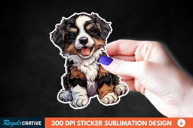 Cute Puppy Print Sticker Clipart Sublimation Regulrcrative 