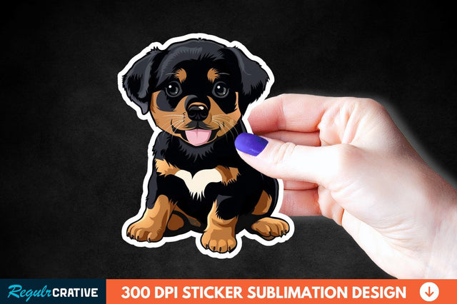 Cute Puppy Print Sticker Clipart Sublimation Regulrcrative 