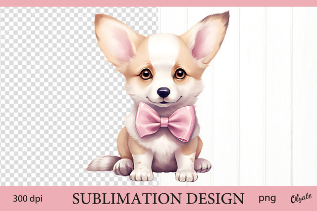 Cute Puppy Sublimation PNG. Corgi Sublimation PNG Sublimation Olga Terlyanskaya 