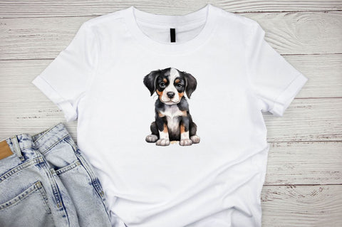 Cute Puppy Watercolor Clipart Bundle Sublimation Designangry 