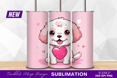 Cute Puppy With Heart Valentines Day Gift Sublimation Regulrcrative 
