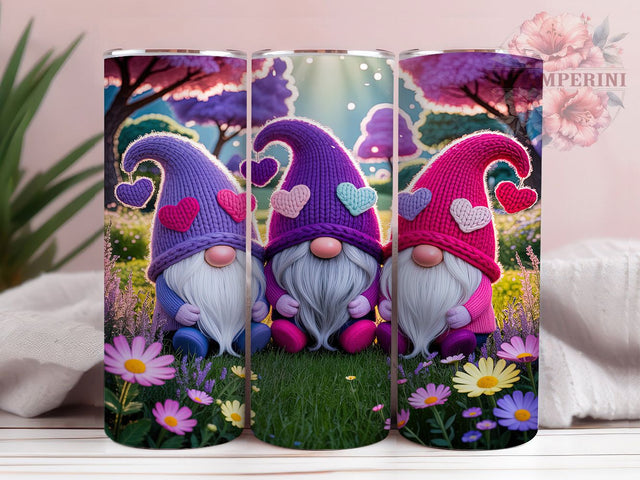 Cute Purple Gnome Tumbler, Cute Purple Gnome, Gnome Tumbler Wrap, 20Oz Wrap Design, Gnome Sublimation, Purple Holiday Art, Whimsical Gnome Theme Sublimation Li Zamperini 