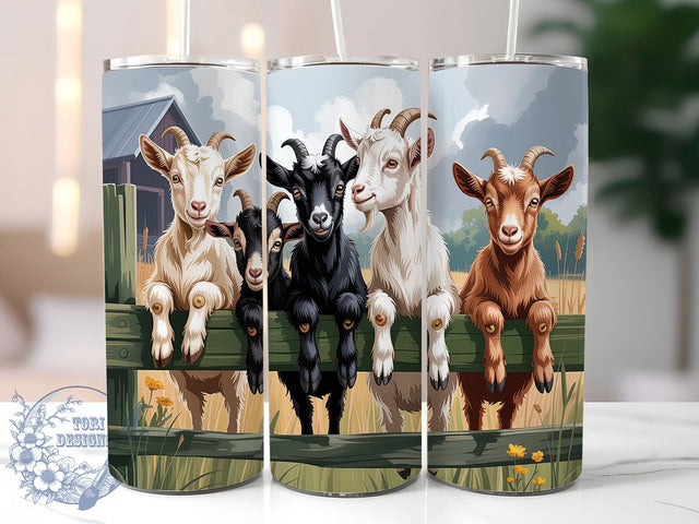 Cute Pygmy Goat Farm Life Tumbler, Farm Life Tumbler, Pygmy Goat Design, Homestead Gift Wrap, Cute Goat Art, Farm Animal Lover, Goat Farm Present Sublimation ToriDesigns 
