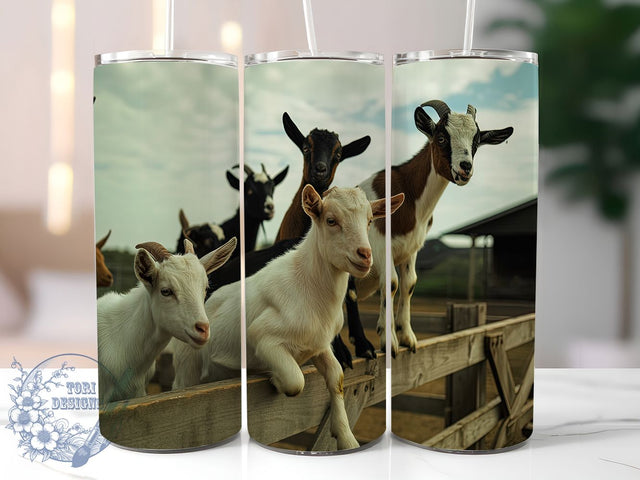 Cute Pygmy Goat Farm Life Tumbler, Farm Life Tumbler, Pygmy Goat Design, Homestead Gift Wrap, Cute Goat Art, Farm Animal Lover, Goat Farm Present Sublimation ToriDesigns 