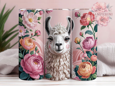 Cute Quilled Alpaca Tumbler, Quilled Paper, Lama Theme, Sublimation Art, 20oz Tumbler, Cute Design, Rustic Wrap Sublimation Li Zamperini 