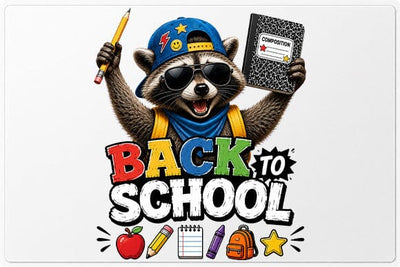 Cute Raccoon Back to School PNG | School Sublimation Digital Download SVG BillahCrafts 