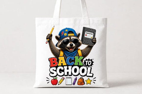 Cute Raccoon Back to School PNG | School Sublimation Digital Download SVG BillahCrafts 