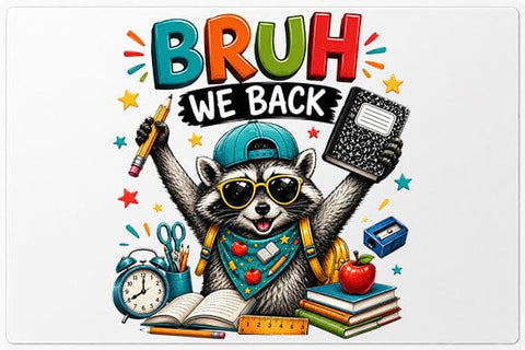 Cute Raccoon Back to School PNG | School Sublimation Digital Download SVG BillahCrafts 