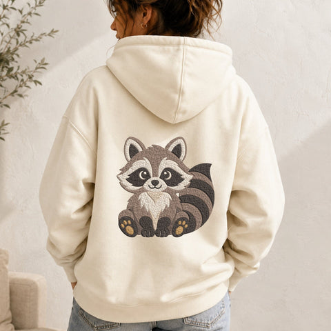 Cute Raccoon Embroidery Design – Woodland Animal Machine Embroidery File, Baby Raccoon Forest Animal Design Embroidery/Applique DESIGNS PatternFeed8 
