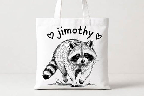 Cute Raccoon PNG Jimothy Animal Sublimation Design SVG BillahCrafts 