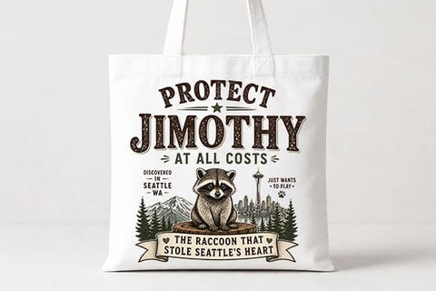 Cute Raccoon PNG Protect Jimothy Wildlife Design SVG BillahCrafts 