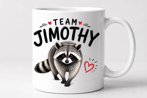 Cute Raccoon PNG Team Timothy Animal Sublimation Design SVG BillahCrafts 