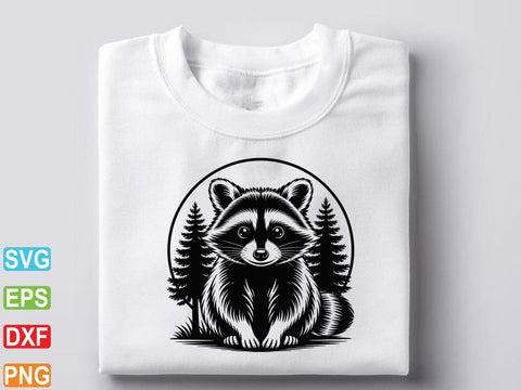 Cute Raccoon Svg, Raccoon Clipart, Raccoon Silhouette SVG Creativeart88 