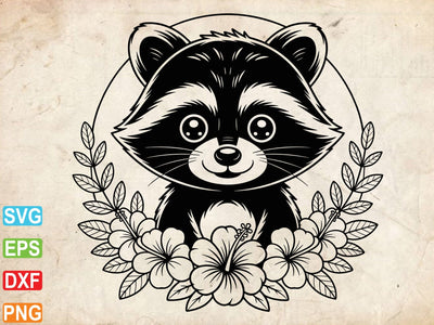 Cute Raccoon Svg, Raccoon Clipart, Raccoon Silhouette SVG Creativeart88 
