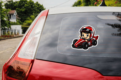 Cute Racing Car Stickers Bundle Sublimation Regulrcrative 