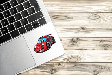 Cute Racing Car Stickers Bundle Sublimation Regulrcrative 