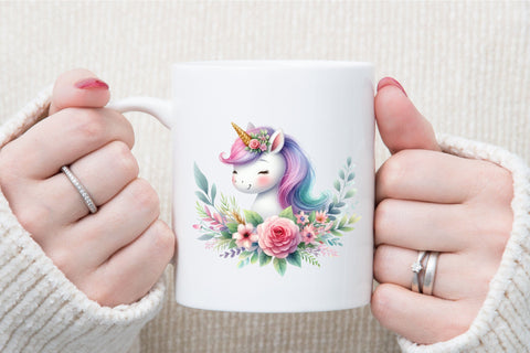 Cute Rainbow Unicorn Sublimation Clipart Sublimation designartist 
