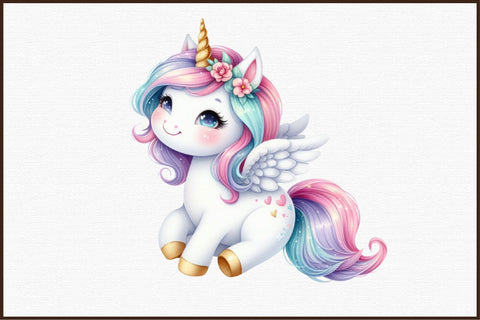 Cute Rainbow Unicorn Sublimation Clipart Sublimation designartist 