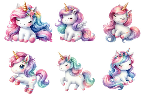 Cute Rainbow Unicorn Sublimation Clipart Sublimation designartist 
