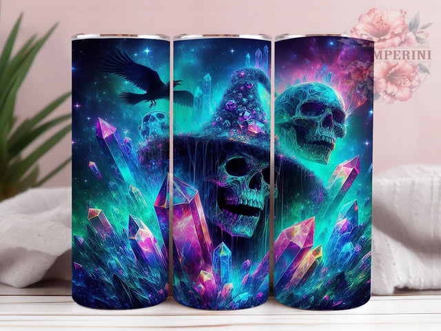 Cute Rainbow Witch Halloween Tumbler, Halloween Wrap, 20Oz Tumbler, Sublimation Design, Spooky Season, Crystal Magic, Rainbow Vibes Sublimation Li Zamperini 